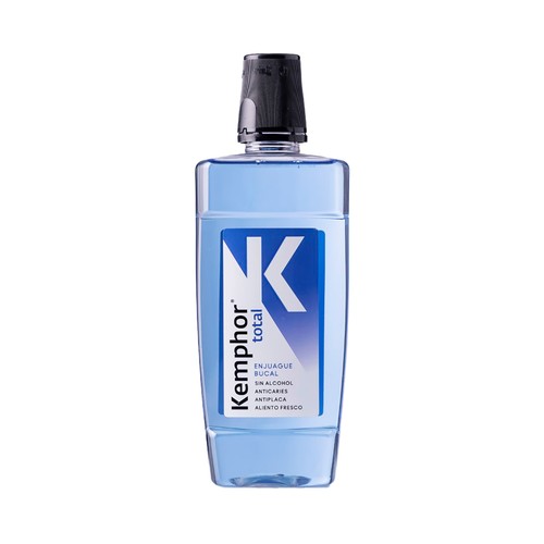 KEMPHOR Total Enjuague bucal sin alcohol, anticaries y antiplaca 500 ml.