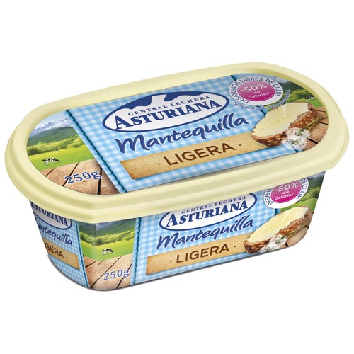 Imagen de Tarrima de mantequilla ligera fácil de untar CENTRAL LECHERA ASTURIANA 250 g.