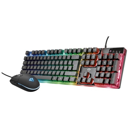 Teclado y ratón gaming TRUST GXT 838 Azor, iluminación led, 3000dpi, conexión Usb.