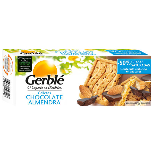 GERBLÉ Galleta chocolate almendra GERBLE 200 g.