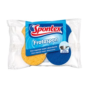 Spontex Estropajo de Fibra con Esponja No Raya Spontex Frotaspon 2 Uds.