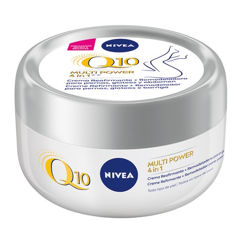 NIVEA Q10 Multi power Crema reafirmante y remodeladora para piernas, glúteos y abdomen 300 ml.