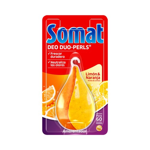 Ambientador fragancia cítrica para lavavajillas SOMAT 21 g.
