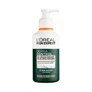 Imagen de L´ORÉAL PARIS Men expert derma control Gel limpiador purificante para pieles grasas con tendencia acnéica 260 ml.