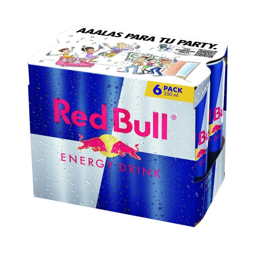 RED BULL Bebida energética pack 6 und x 250 ml.