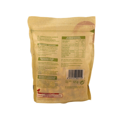 ALCAMPO ECOLÓGICO Avellanas tostadas ALCAMPO ECOLÓGICO 125 g.
