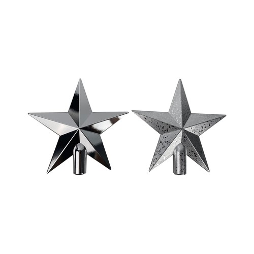 Estrella tope 20cm decorativa para Árbol de Navidad Brillante y moteado modelos surtidos, ACTUEL