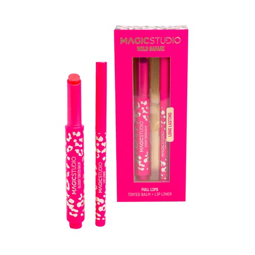 MAGIC STUDIO Wild safari Bálsamo labial con color y lápiz de labios.