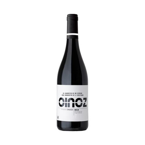 OINOZ  Vino tinto crianza con D.O. Ca. Rioja OINOZ botella de 75 cl.