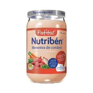 Recetas tradicionales Potitos® de menestra de cordero a partir de 6 meses 235 g.