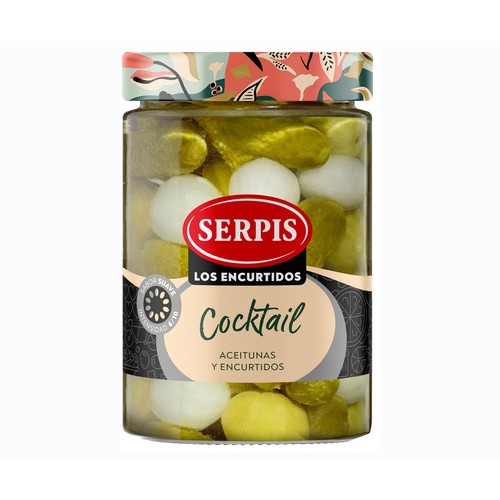 SERPIS Cocktail de aceitunas y encurtidos 180 g.