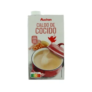 PRODUCTO ALCAMPO Caldo de cocido sin gluten ni grasa brick de 1 l.