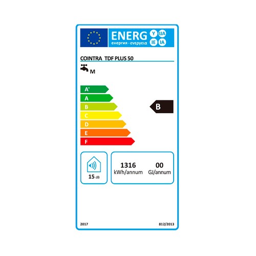 Termo eléctrico COINTRA TDF PLUS de 50 litros.