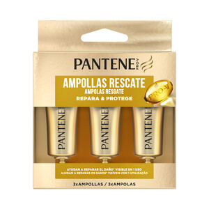 Imagen de PANTENE Tratamiento intensivo en ampollas para cabellos teñidos o dañados PANTENE Repara & protege 3 x 15 ml