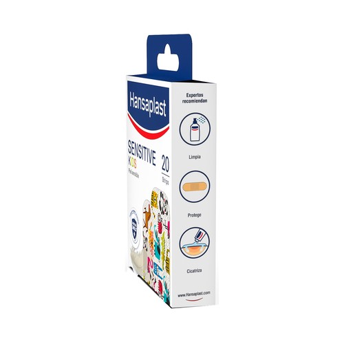 HANSAPLAST Sensitive kids Apósitos adhesivos extra agradables para la piel 20 uds.
