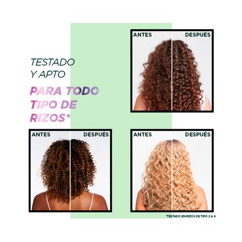 FRUCITS Método rizos nº2 de Garnier Mascarilla capilar hidratante de rizos 370 ml.