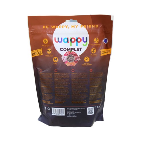 WAPPY Alimento perro completo premium food 800 g.