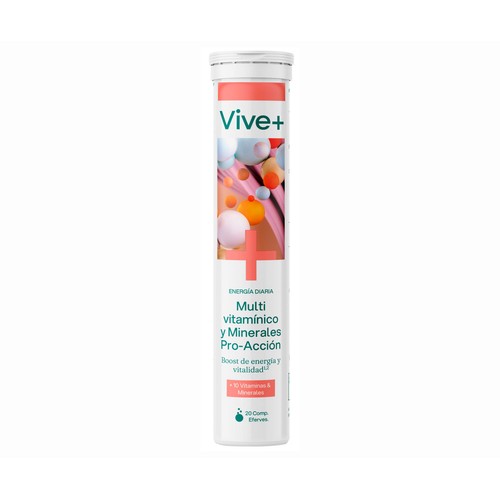 VIVE PLUS Complemento alimenticio multivitamínico y minerales VIVE PLUS 20 uds. 90 g.