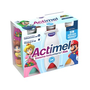 Imagen de ACTIMEL Kids de Danone Leche fermentada con Lcasei y sabor natural 6 x 100 g.