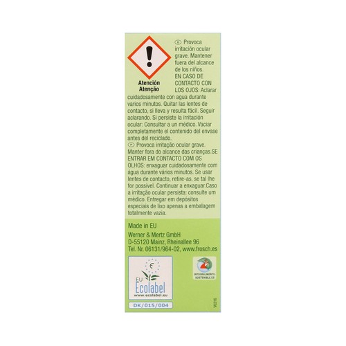 FROGGY Detergente en pastillas para lavavajillas FROGGY ECOLÓGICO 30 uds.