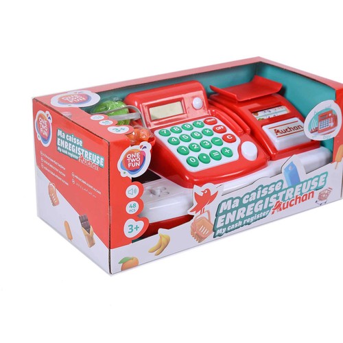 Mi Caja Registradora Auchan con sonido y 48 accesorios ONE TWO FUN ALCAMPO +3 años.