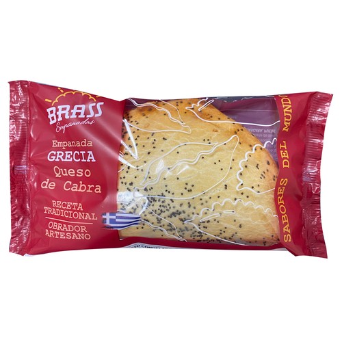 BRASS Empanada de queso de cabra, receta tradicional de Grecia 140 g.