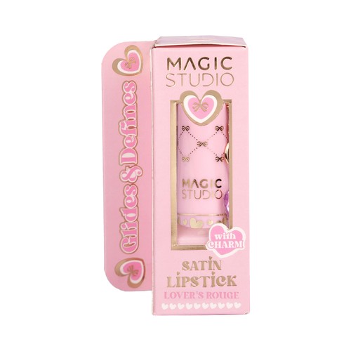 MAGIC STUDIO Brillo de labios con llavero con acabados satinados.