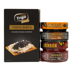 SHIKRÁN Mujjol negro/rojo 2x100 g + tosta gratis.