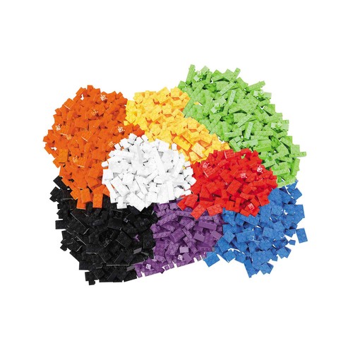 Set de 1000 piezas de construcciones encajables de colores, ONE TWO FUN ALCAMPO.