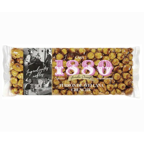 1880 Turrón de avellana y almendra crujiente 230gr