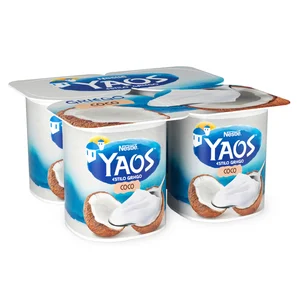 YAOS Yogur griego natural, con coco de Nestlé 4 x 110 g.