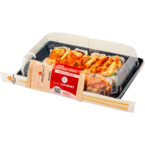 SUSHI GOURMET California de salmón y crunch atún spicy 12 uds.