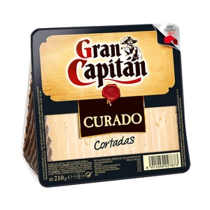 GRAN CAPITÁN Queso cortado curado de oveja y vaca GRAN CAPITÁN CORTADAS 230 g.