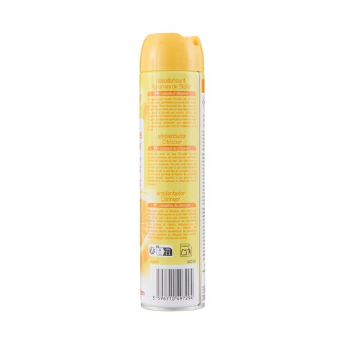PRODUCTO ALCAMPO Ambientador en  spray con aroma a cítricos 300 ml.