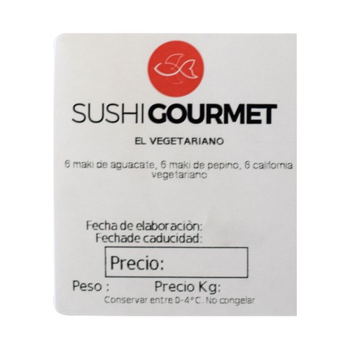 SUSHI GOURMET Maki y California variados SUSHI GOURMET 18 uds.