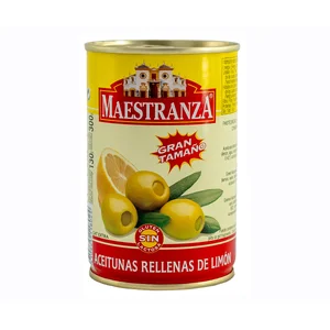 MAESTRANZA Aceitunas rellenas de limón lata 130 gr.
