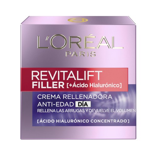 L´ORÉAL PARIS Revitalift filler 50 ml Crema de día antiarrugas con ácido Hialurónico.