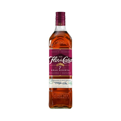 FLOR DE CAÑA Ron añejo gran reserva, envejecido 7 años botella 70 cl.
