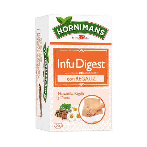 Infusión digestiva de manzanilla, menta poleo y anís verde HORNIMANS 20 uds.30 g.