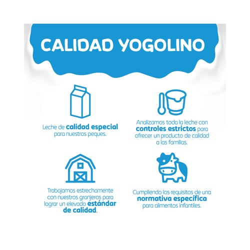 YOGOLINO de Nestlé Natillas con sabor a vainilla, adaptadas para bebés a partir de 6 meses 4 x 100 g.