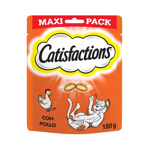 CATISFACTIONS Snacks para gatos adultos y gatitos a base de pollo CATISFACTIONS 180 g.
