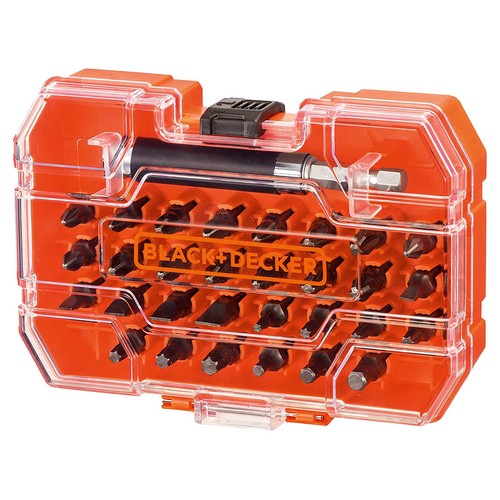 Juego de 31 piezas para atornillar con adaptador magnético, BLACK + DECKER A7228.