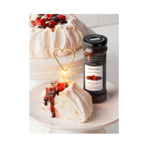 ST.DALFOUR Mermelada de cuatro frutas (Frambuesas, Cerezas Negras, Fresas y Moras) 284 g.