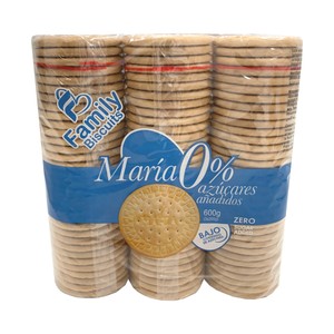 Imagen de FAMILY BISCUITS Galletas maría sin azúcares añadidos 600 g.