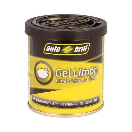 Ambientador en gel para coche en envase de lata y con olor a limón AUTOBRILL.