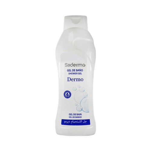 Gel de baño o ducha para todo tipo de pieles, que suaviza, hidrata y perfuma la piel SADERMO Dermo 1250 ml.