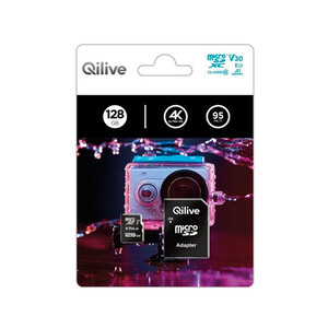 Alcampo Ofertas y productos de alimentación en línea - Tarjeta de memoria QILIVE 128GB MicroSDXC UHS-U1 V30, 95Mb/s, Classe + lector de tarjetas.