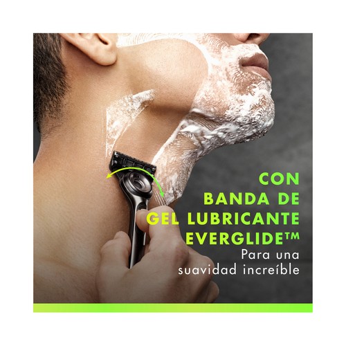 GILLETTE Labs Recambio de cuchillas de 5 hojas para maquinillas de afeitar 4 uds.