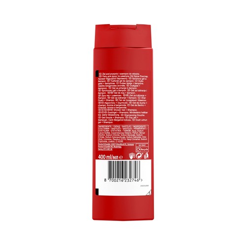 OLD SPICE Tomorrowland Gel 3 en 1 (cuerpo, cabello y cara) con esencia de Bergamota 400 ml.