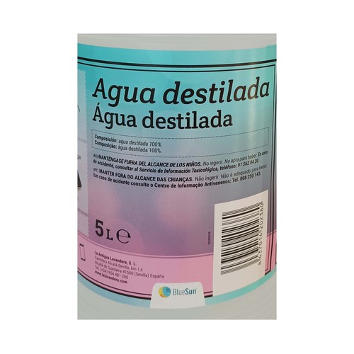 LA ANTIGUA LAVANDERA Agua destilada LA ANTIGUA LAVANDERA 5 l.